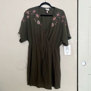 Womens Knox Rose Hunter Forest Green Sundress Mini Dress